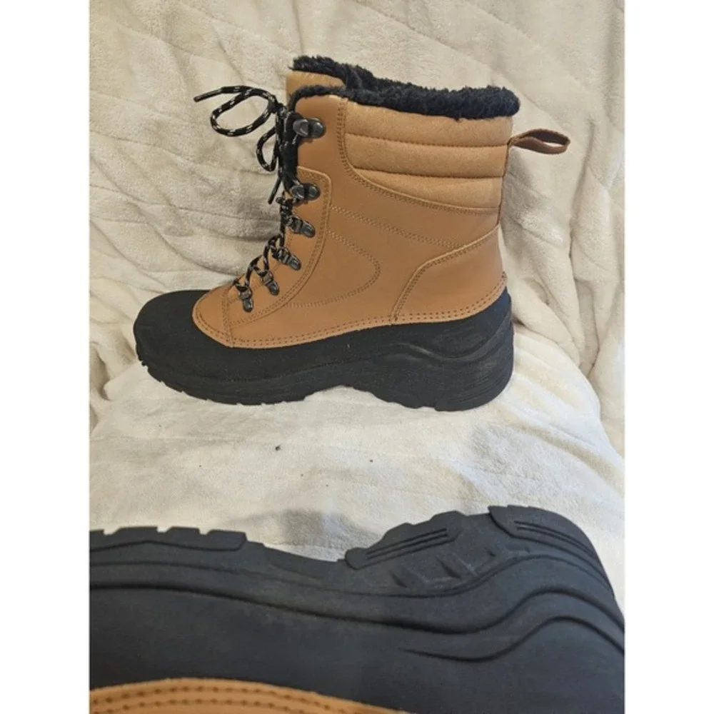 All‎ In Motion Men's Winter Boots Waterproof Faux Fur Outdoor NWOT Size 12 K078